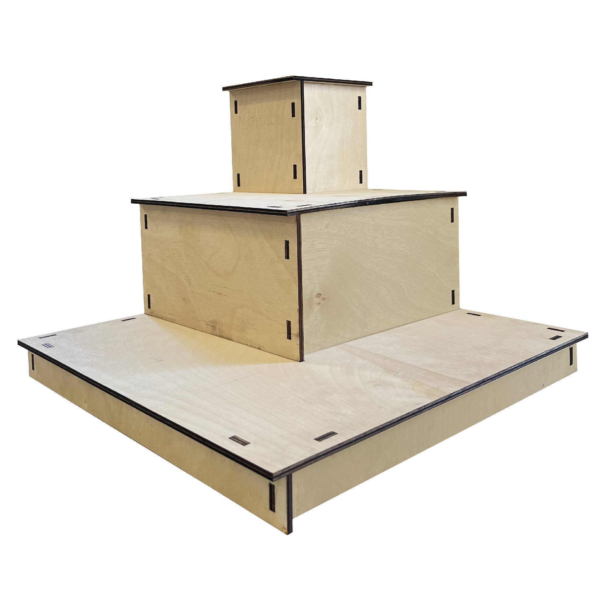 3-Tier Corner Wooden Portable Display Stand