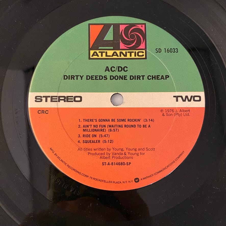 AC/DC – Dirty Deeds Done Dirt Cheap LP USED VG+/VG 1981 CRC Club Pressing - Image 9