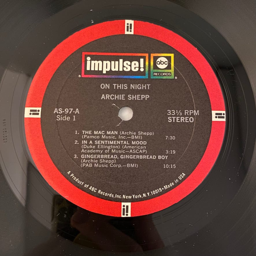 Archie Shepp – On This Night LP USED VG++/VG++ 1968 Pressing - Image 3