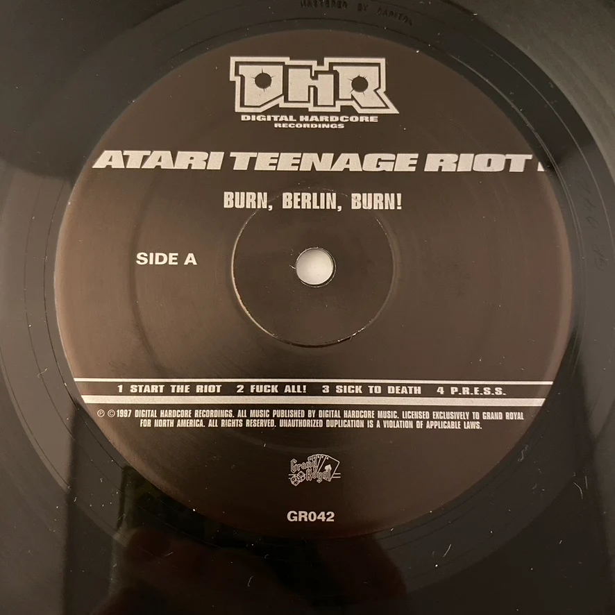 Atari Teenage Riot – Burn, Berlin, Burn! 2LP USED VG++/VG - Image 3