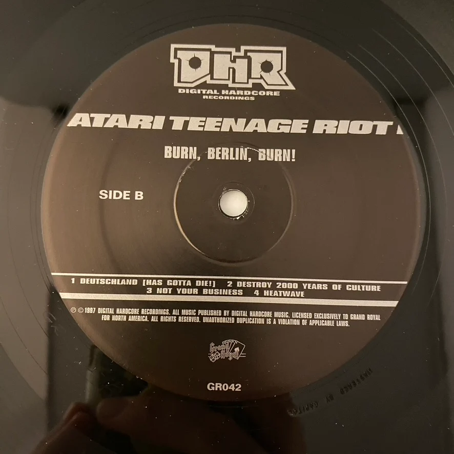 Atari Teenage Riot – Burn, Berlin, Burn! 2LP USED VG++/VG - Image 4