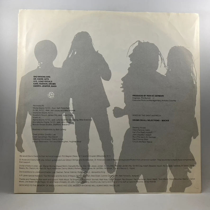 Bad Brains – Quickness LP USED Vinyl VG+/VG+ - Image 3
