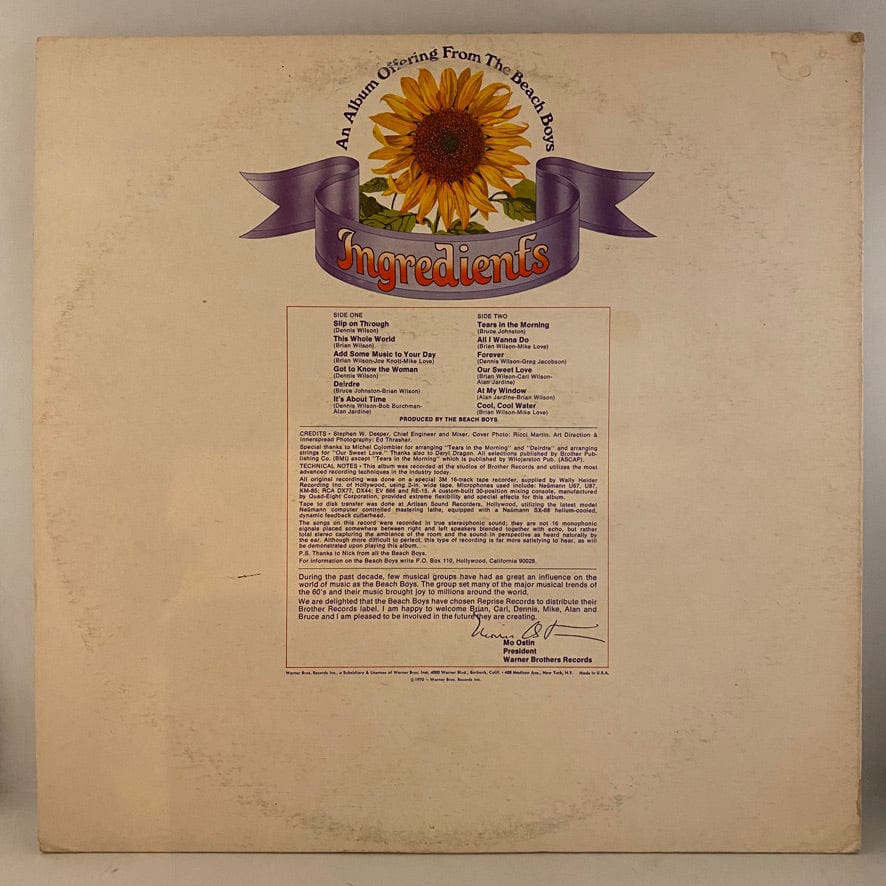 Beach Boys – Sunflower LP USED VG+/VG - Image 2