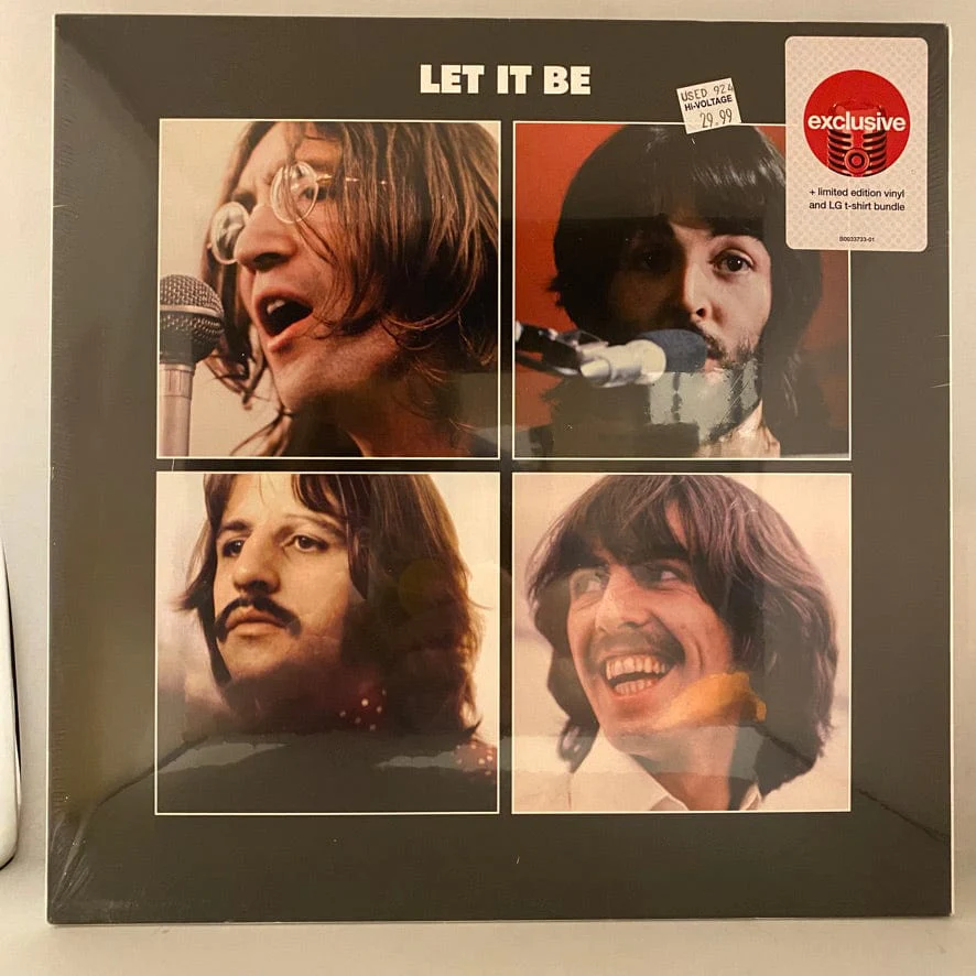 Beatles – Let It Be LP USED NOS STILL SEALED Box Set w/ Size L Shirt