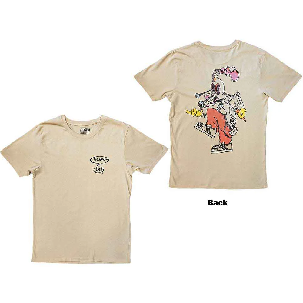 Blink-182 Unisex T-Shirt: Roger Rabbit with Back Print NEW