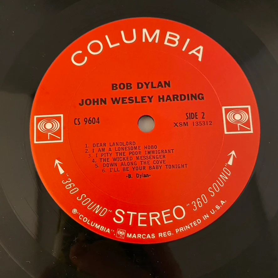 Bob Dylan – John Wesley Harding LP USED VG+/VG++ 1967 Original Pressing - Image 4