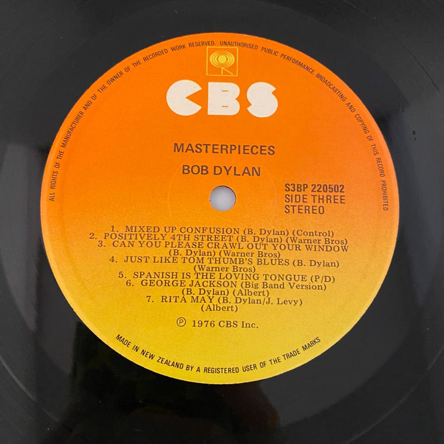 Bob Dylan – Masterpieces 3LP USED VG++/G+ 1978 Australian Pressing - Image 8