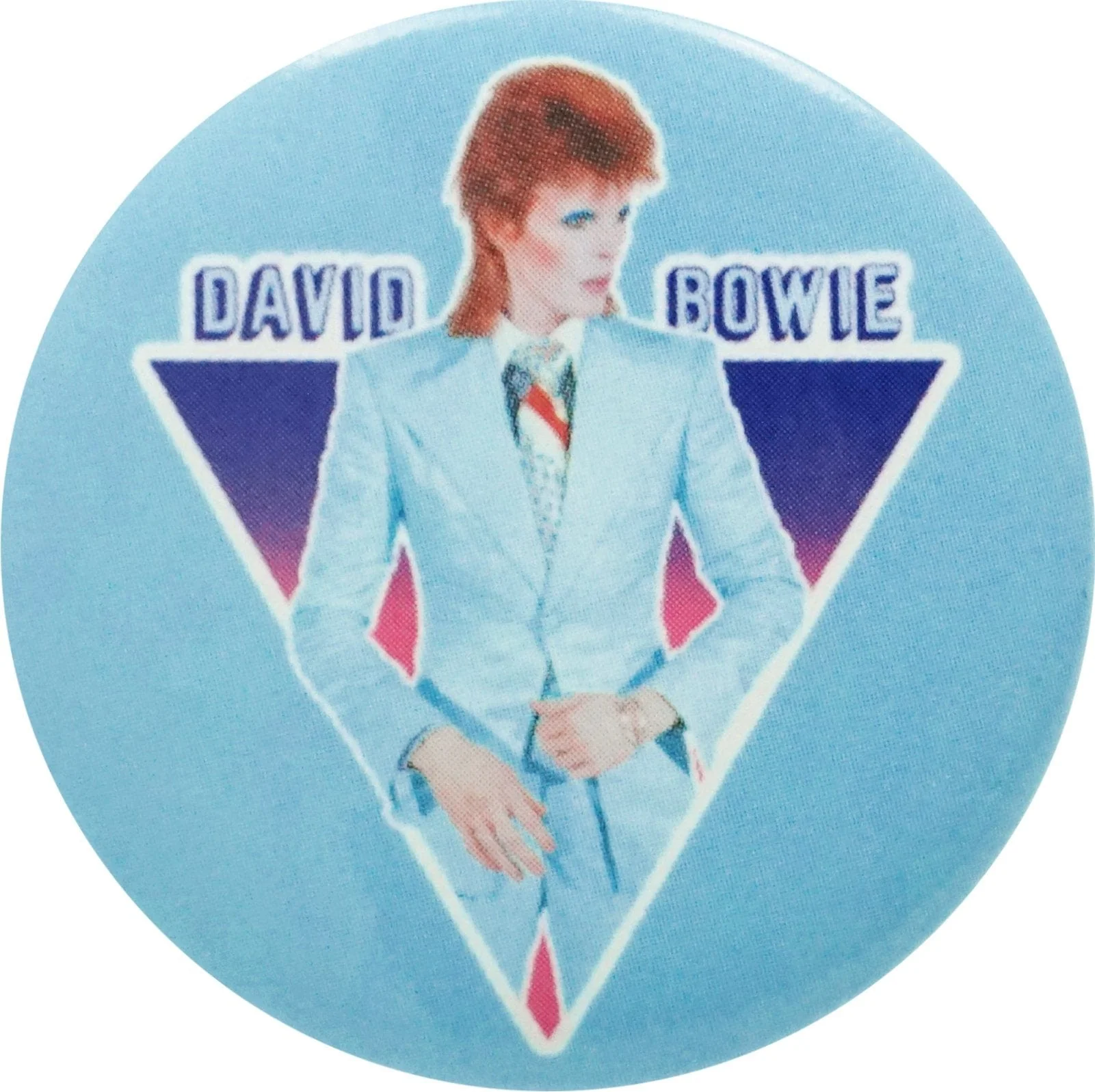 Button - 1.25 Inch - David Bowie - Powder Blue Suit