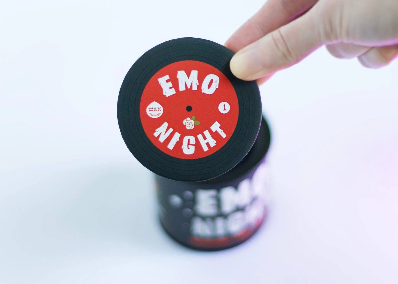 Candle - Emo Night Soy Candle with Playlist & Vinyl Magnet - Image 7