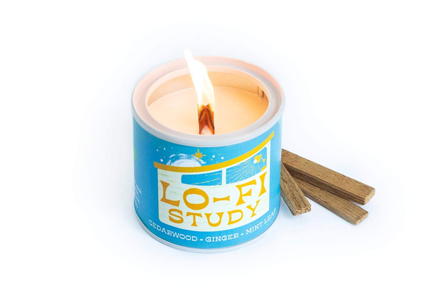Candle - LoFi Study Soy Candle with Playlist & Vinyl Magnet - Image 2