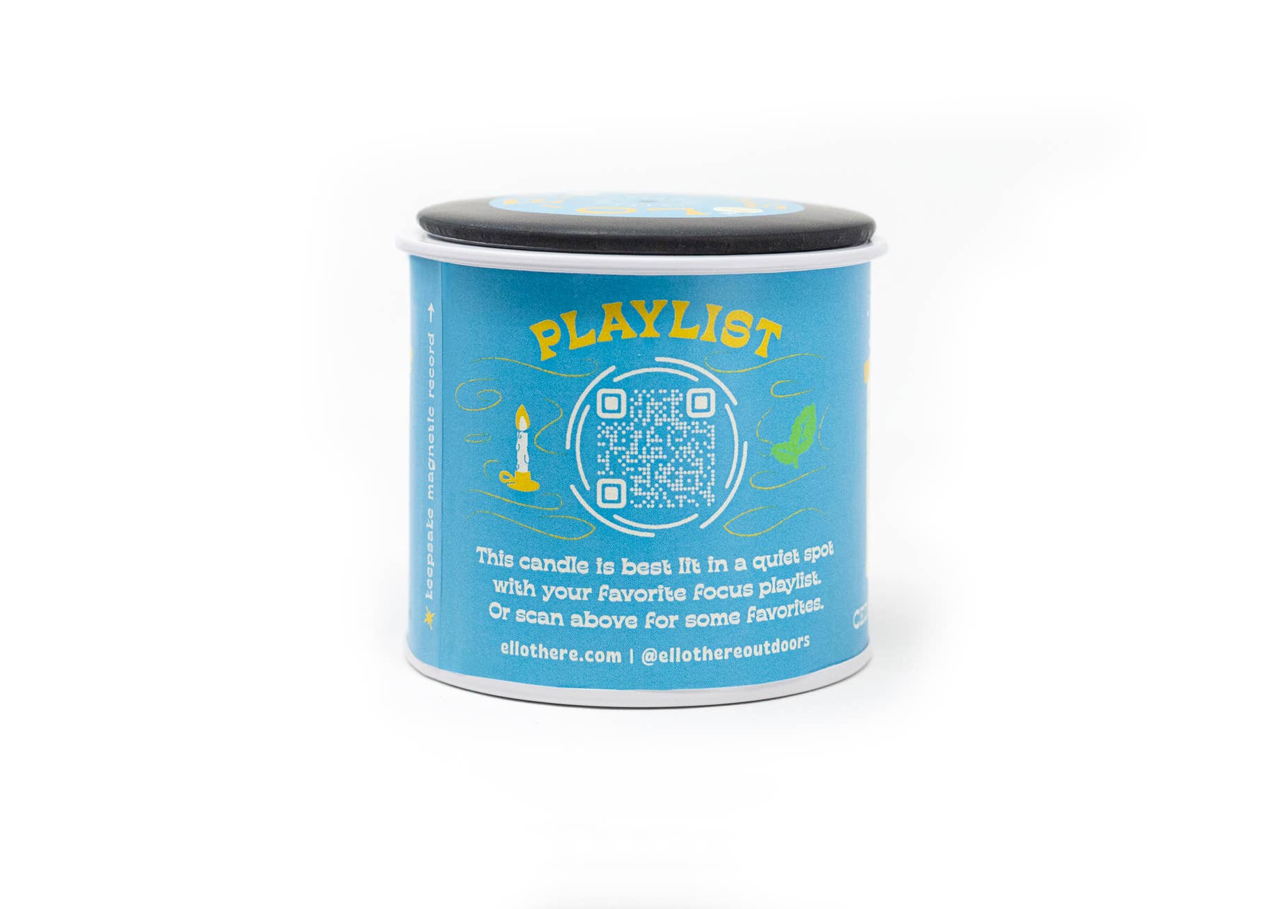 Candle - LoFi Study Soy Candle with Playlist & Vinyl Magnet - Image 4