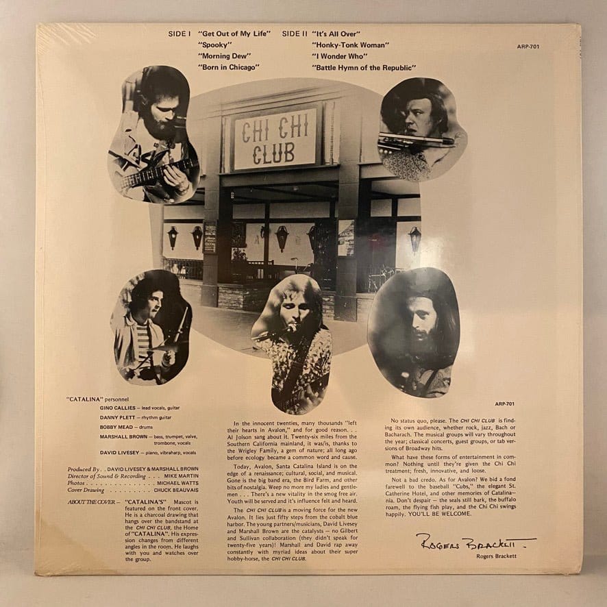 Catalina – Live At The Chi Chi Club LP USED NOS STILL SEALED - Image 2