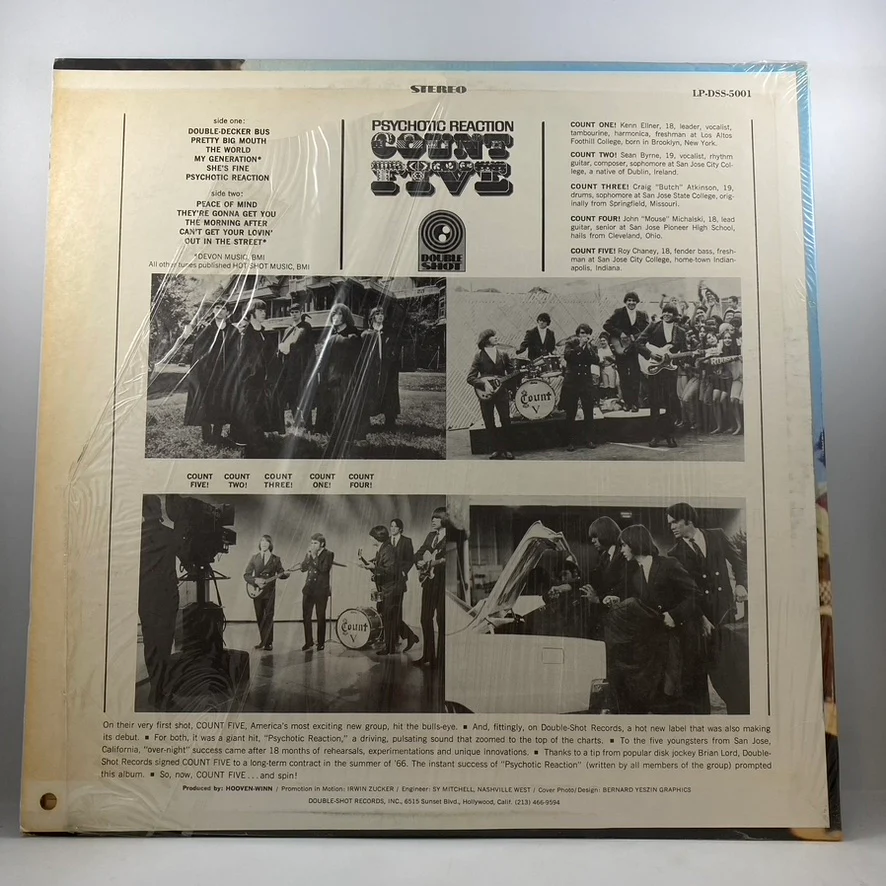 Count Five – Psychotic Reaction LP USED Vinyl VG+/VG+ - Image 2