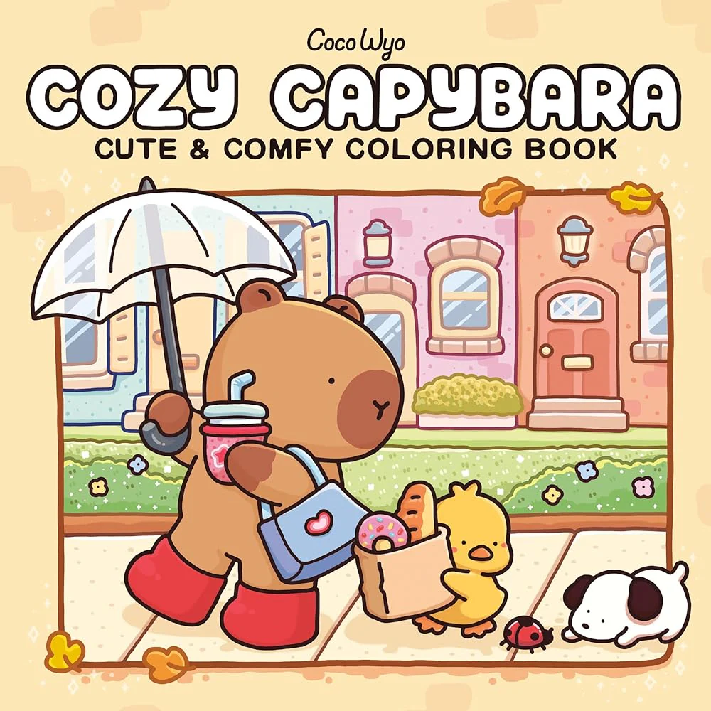 Cozy Capybara: Coloring Book for Adults and Kids (Cozy Spaces Coloring) by Coco Wyo