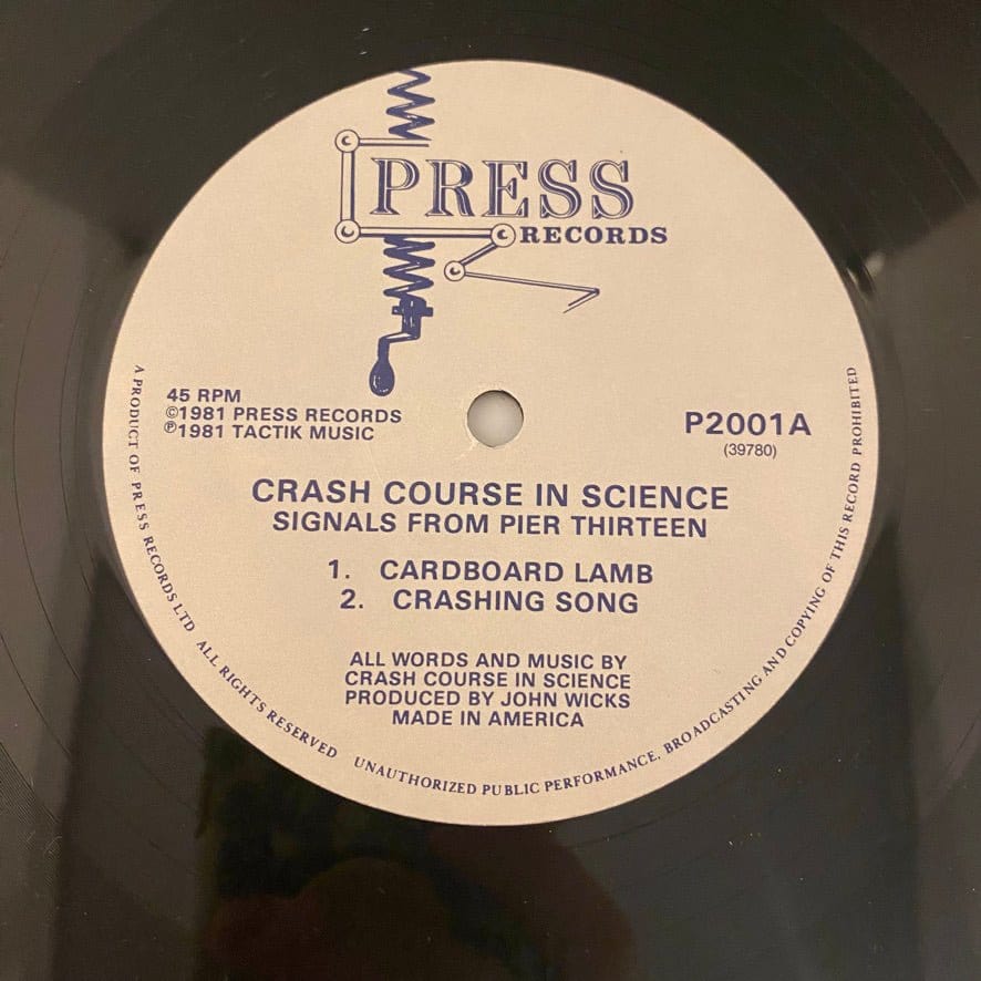 Crash Course In Science – Signals From Pier Thirteen 12" USED VG+/VG+ - Image 3
