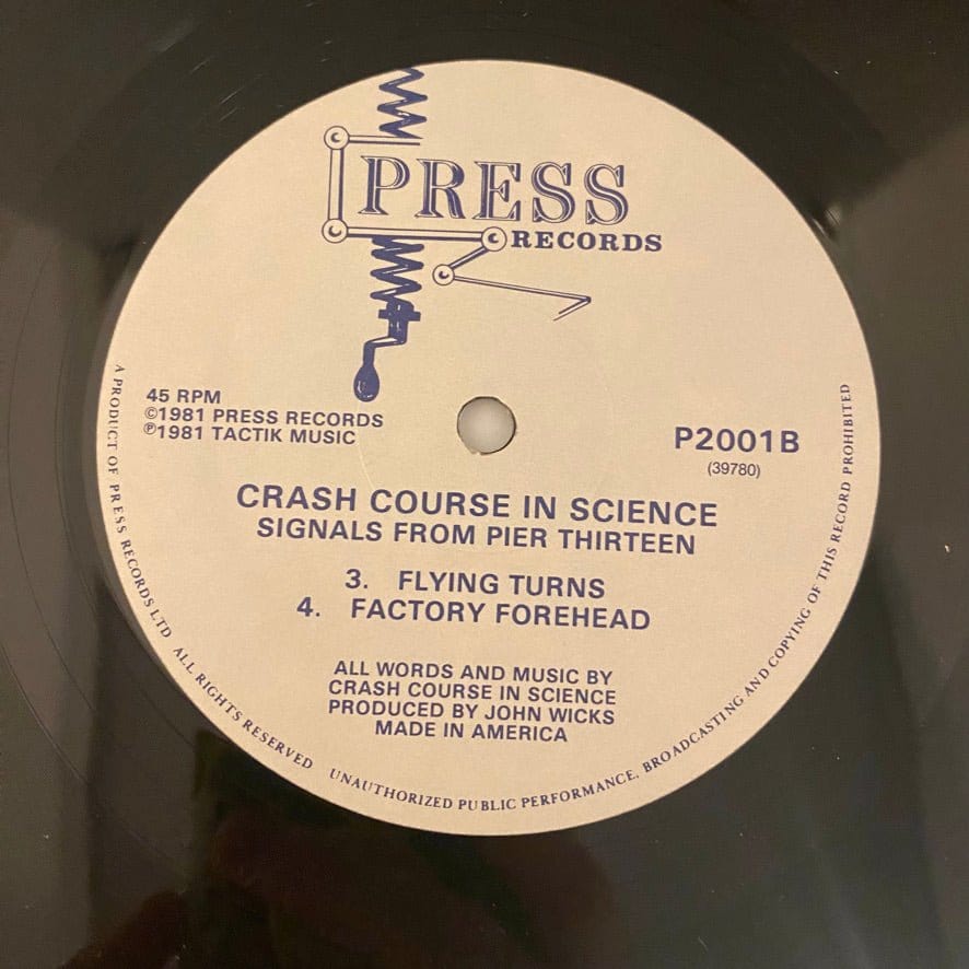 Crash Course In Science – Signals From Pier Thirteen 12" USED VG+/VG+ - Image 4
