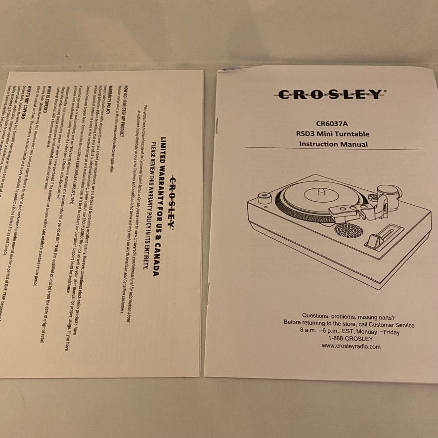 Crosley RSD3 Mini Turntable w/ Foo Fighters - Big Me 3" USED RSD 2019 - Image 6