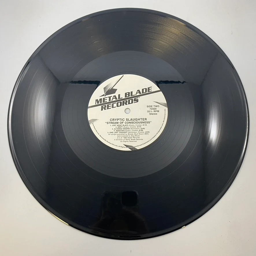 Cryptic Slaughter – Stream Of Consciousness LP USED Vinyl VG/VG+ - Image 5