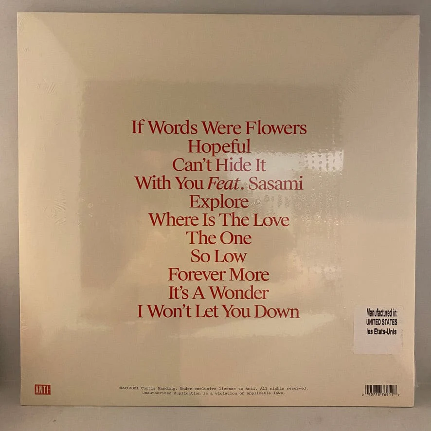 Curtis Harding – If Words Were Flowers LP USED NOS STILL SEALED - Image 2