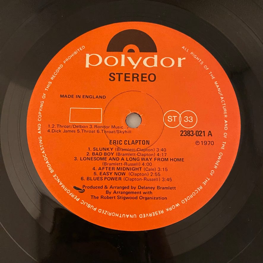 Eric Clapton – Eric Clapton LP USED NM/VG+ 1970 UK Pressing - Image 4