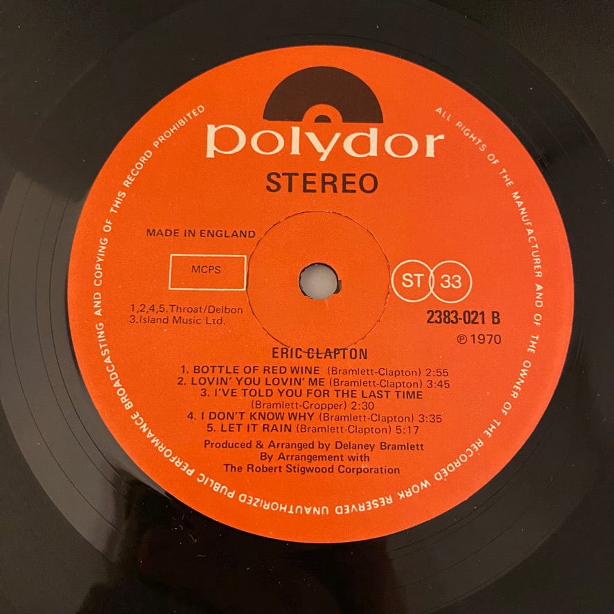 Eric Clapton – Eric Clapton LP USED NM/VG+ 1970 UK Pressing - Image 5