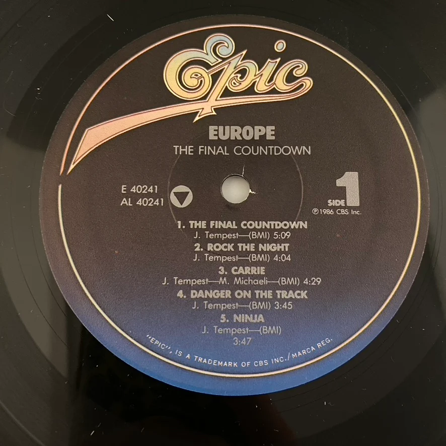 Europe – The Final Countdown LP USED VG++/VG+ 1986 Pressing - Image 5