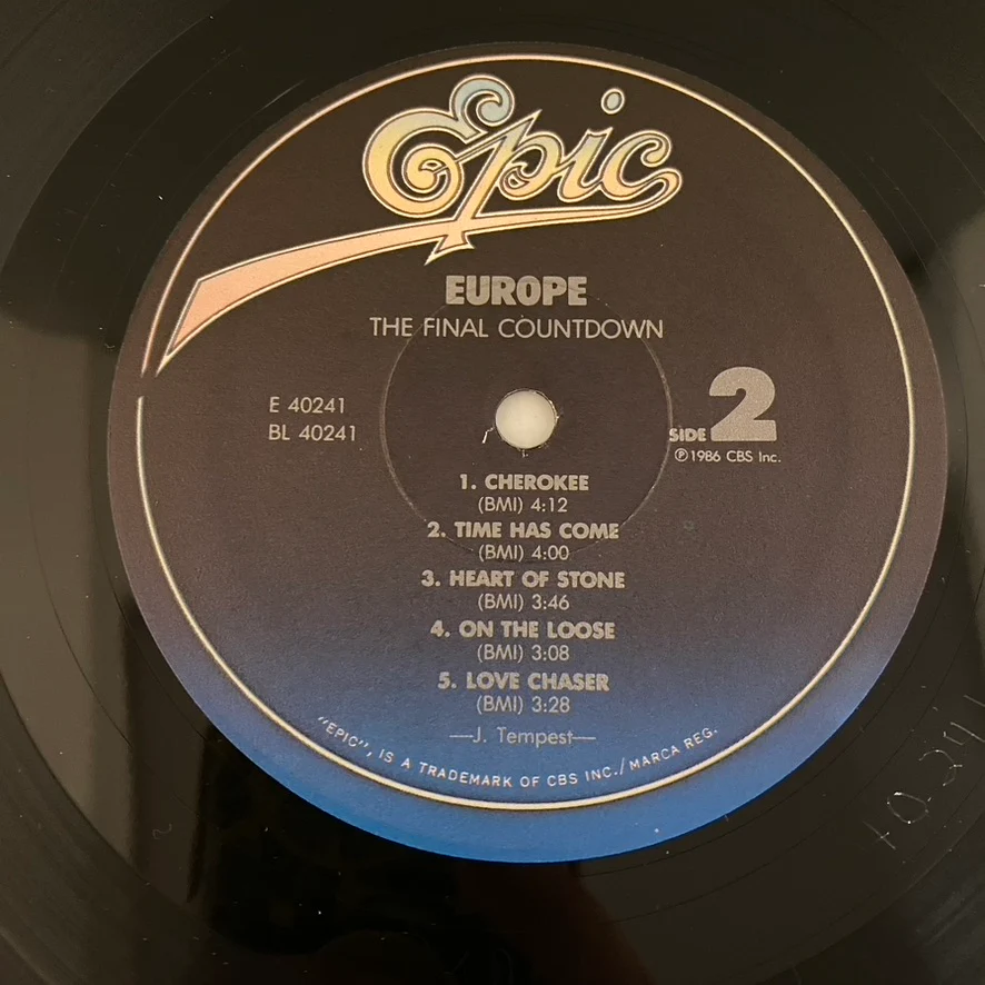 Europe – The Final Countdown LP USED VG++/VG+ 1986 Pressing - Image 6
