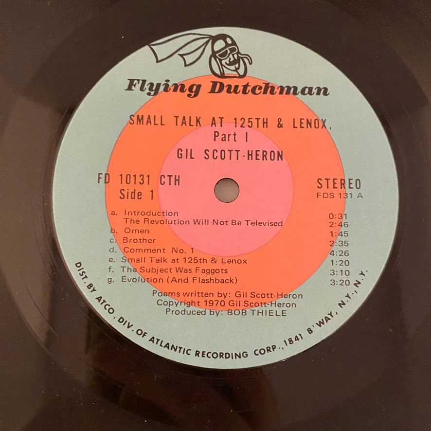 Gil Scott-Heron – Small Talk At 125th And Lenox LP USED VG+/VG+ 1970 Pressing - Image 3