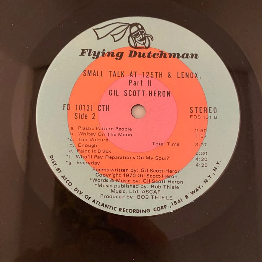 Gil Scott-Heron – Small Talk At 125th And Lenox LP USED VG+/VG+ 1970 Pressing - Image 4