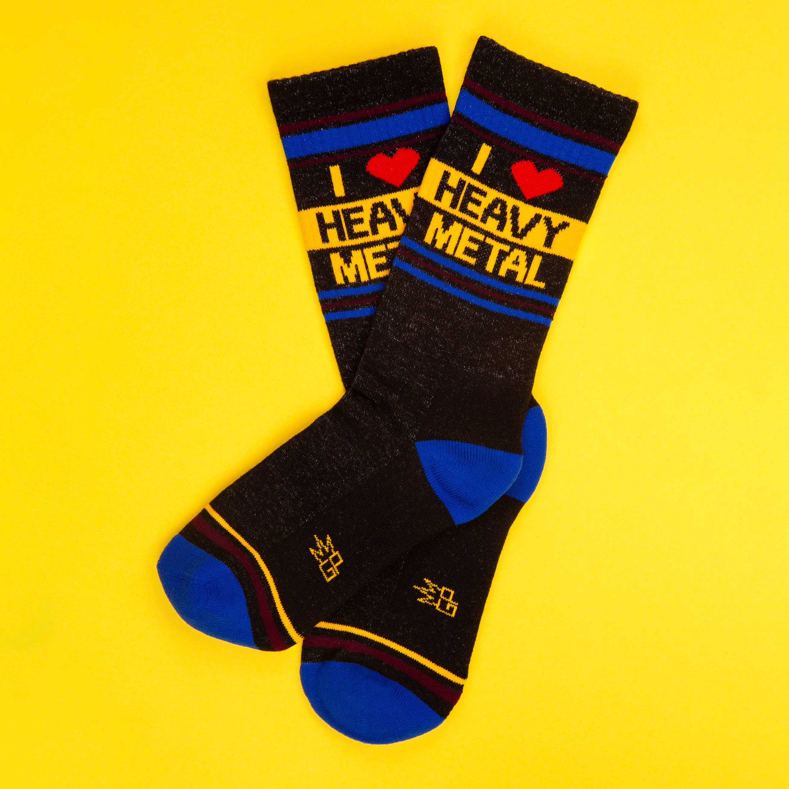 I ❤️ Heavy Metal Gym Crew Socks - Image 2