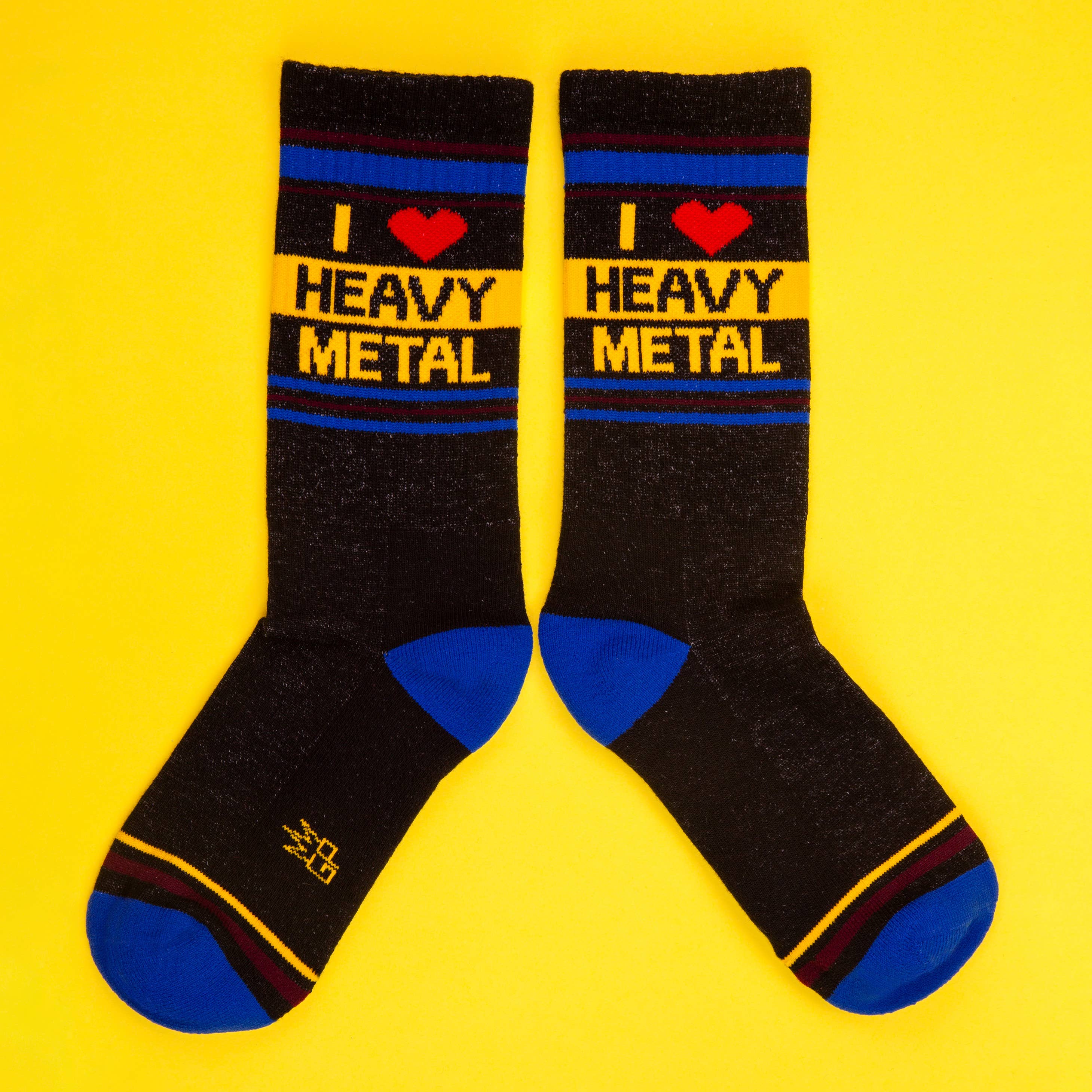 I ❤️ Heavy Metal Gym Crew Socks - Image 3