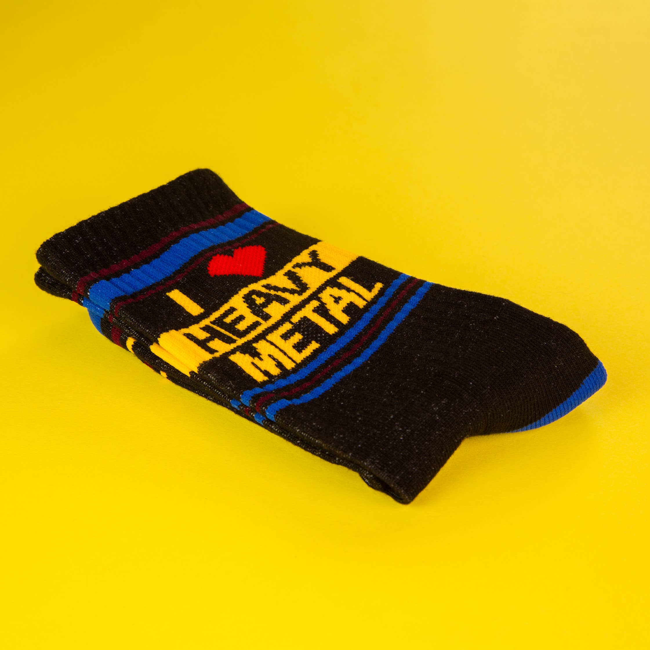 I ❤️ Heavy Metal Gym Crew Socks - Image 4