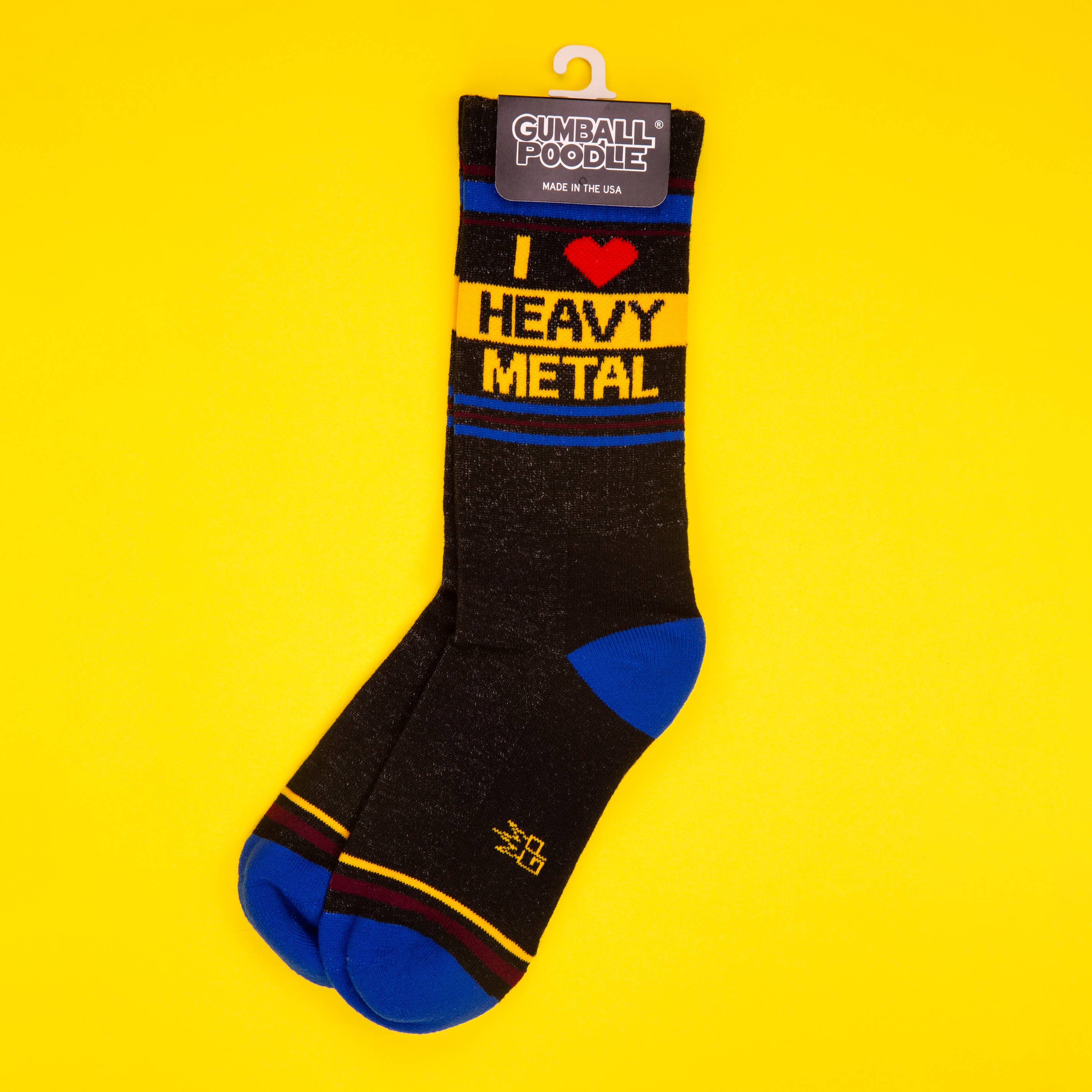 I ❤️ Heavy Metal Gym Crew Socks - Image 5
