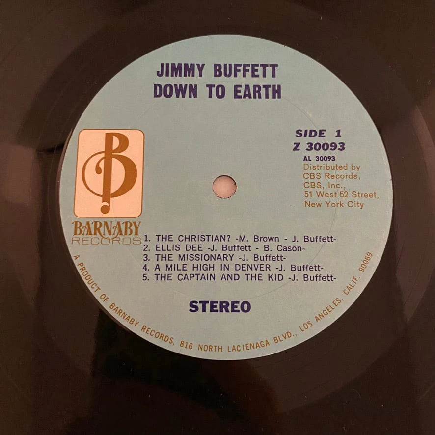 Jimmy Buffett – Down to Earth LP USED VG++/VG+ 1970 Original Pressing - Image 4
