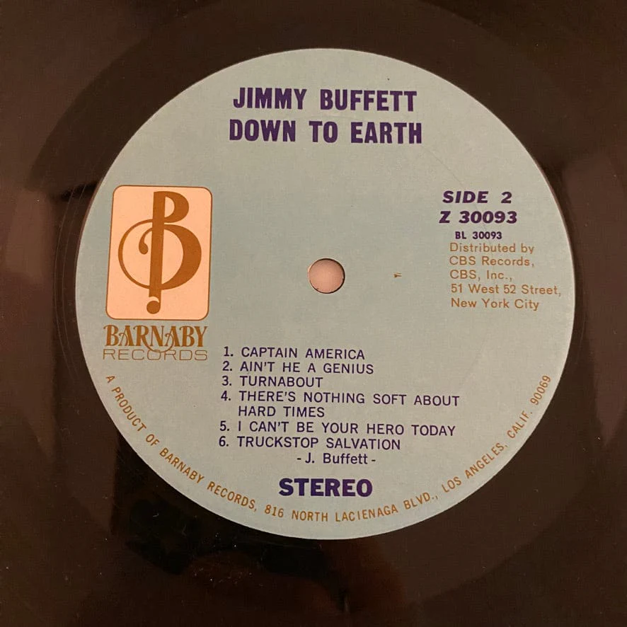 Jimmy Buffett – Down to Earth LP USED VG++/VG+ 1970 Original Pressing - Image 5