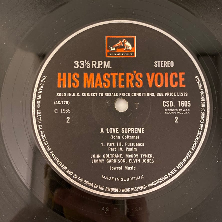 John Coltrane – A Love Supreme VG+/VG+ 1965 UK Pressing - Image 8
