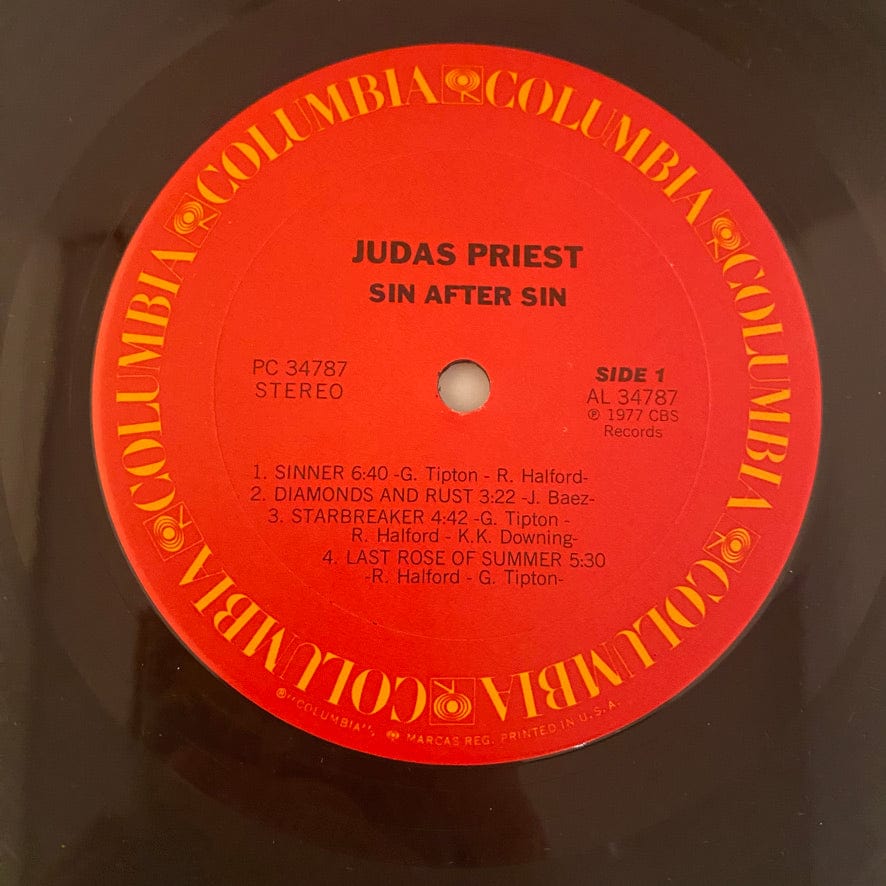 Judas Priest – Sin After Sin LP USED VG++/VG+ 1977 Pressing - Image 3