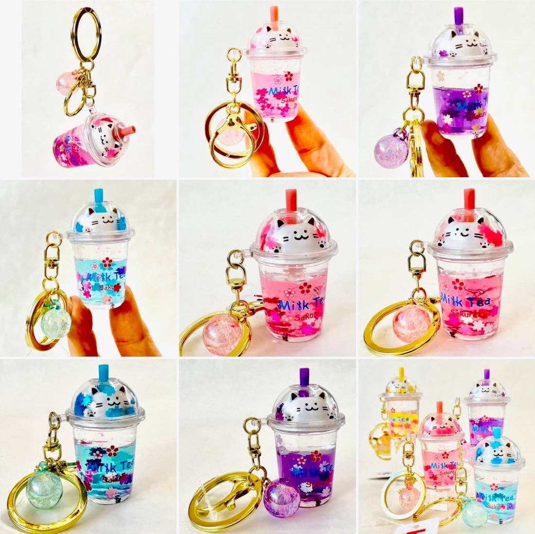 Kitty Milk Tea Floaty Key Charm - Image 5