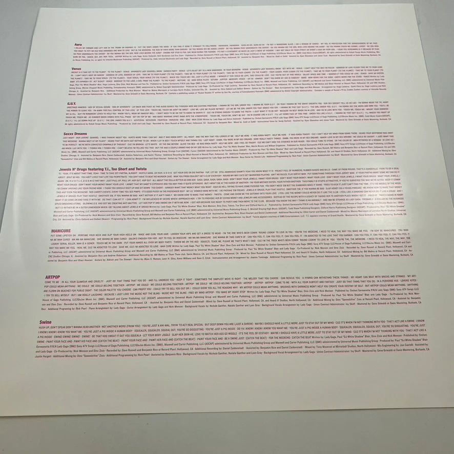 Lady Gaga – Artpop LP USED Vinyl VG+/VG+ Color Vinyl - Image 3