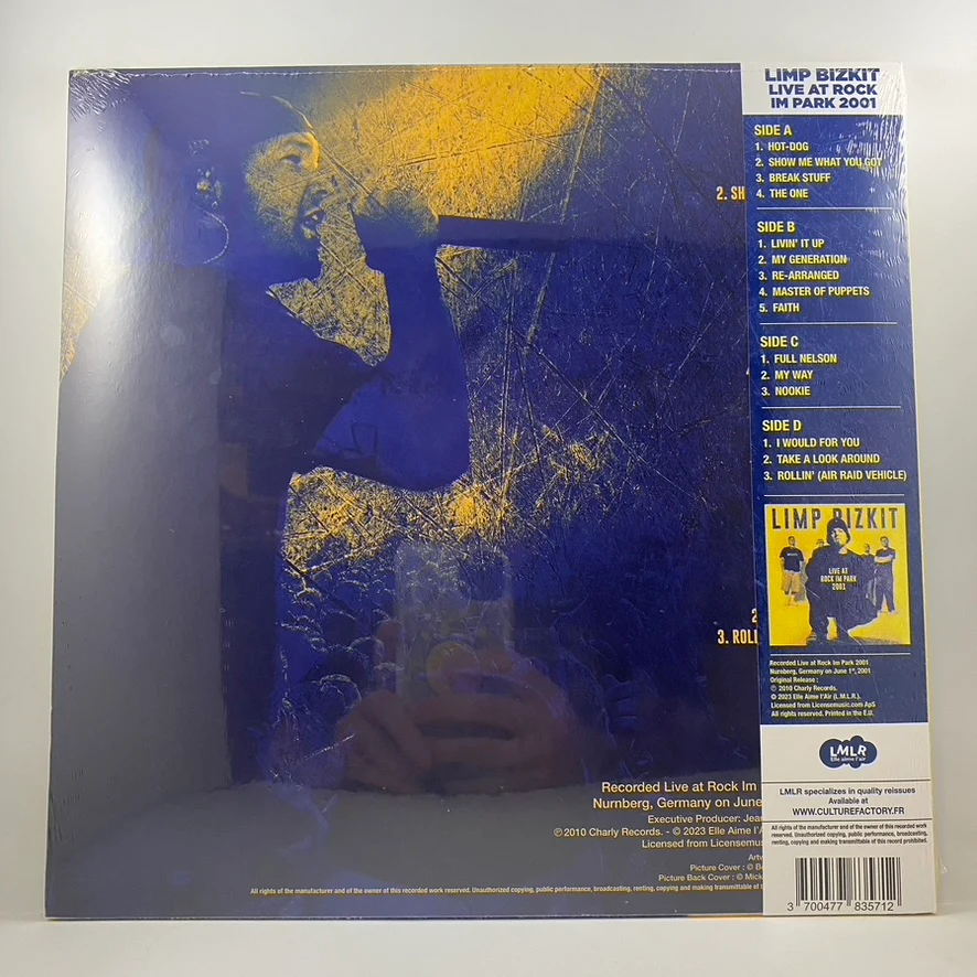 Limp Bizkit – Live At Rock Im Park 2001 LP USED Vinyl Mint / Still Sealed / Color Vinyl - Image 2