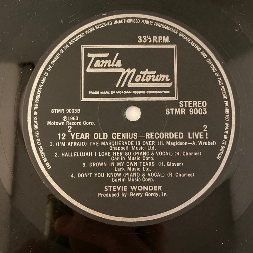 Little Stevie Wonder – The 12 Year Old Genius Recorded Live LP USED VG++/VG+ UK Pressing - Image 4