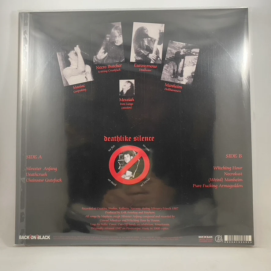 Mayhem – Deathcrush LP USED Vinyl NM/NM - Image 2