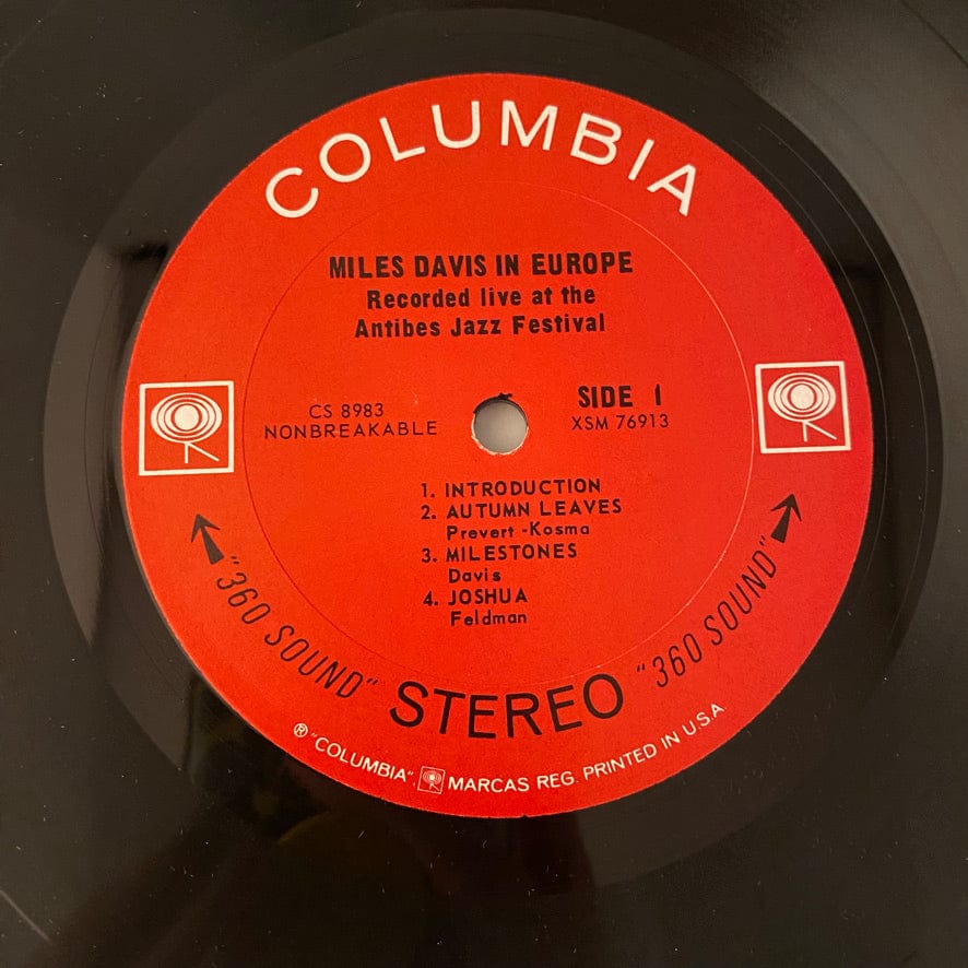 Miles Davis – Miles Davis In Europe LP USED VG++/VG++ 1964 Pressing - Image 3
