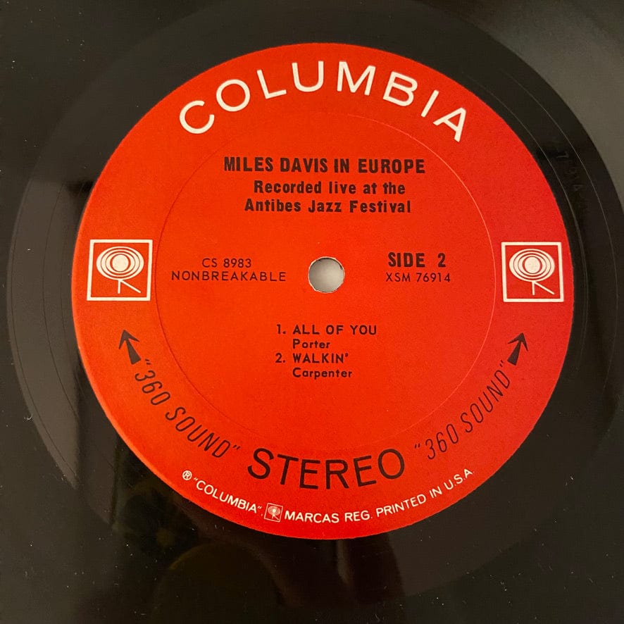 Miles Davis – Miles Davis In Europe LP USED VG++/VG++ 1964 Pressing - Image 4