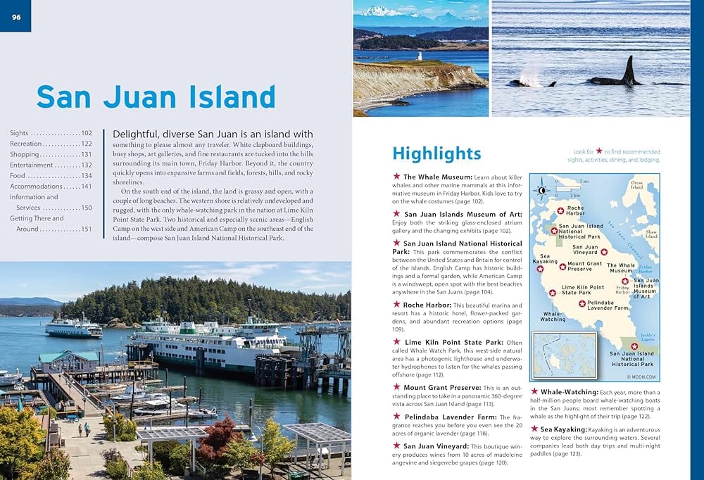 Moon San Juan Islands: Best Hikes, Local Spots, Weekend Getaways (Moon U.S. Travel Guide) by Don Pitcher, Moon Travel Guides