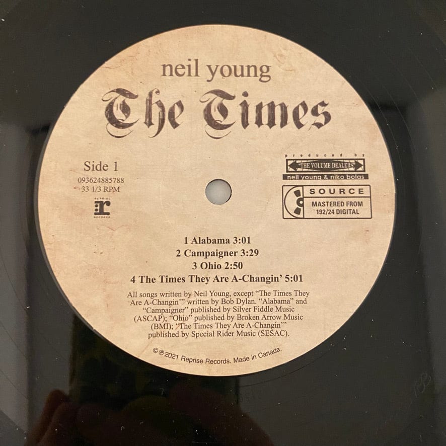 Neil Young – The Times LP USED NM/VG++ - Image 3