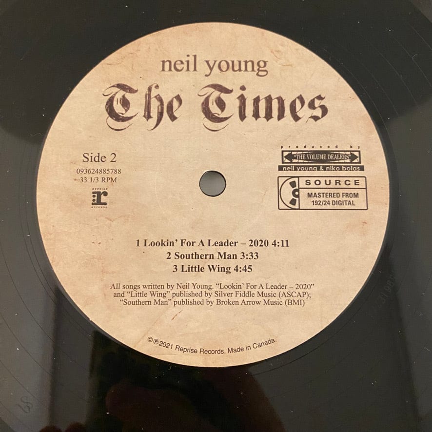 Neil Young – The Times LP USED NM/VG++ - Image 4