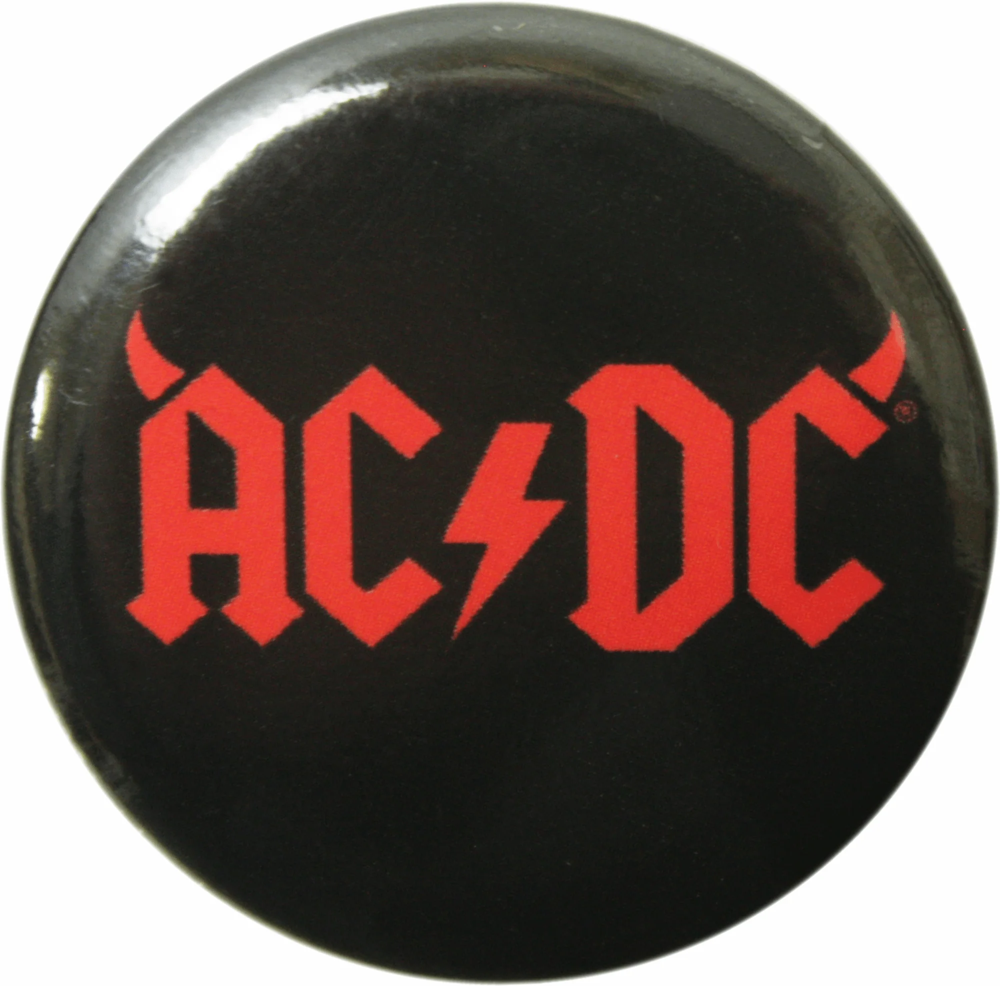 Pin-on Button - 1.25 Inch - AC/DC - Horned Logo