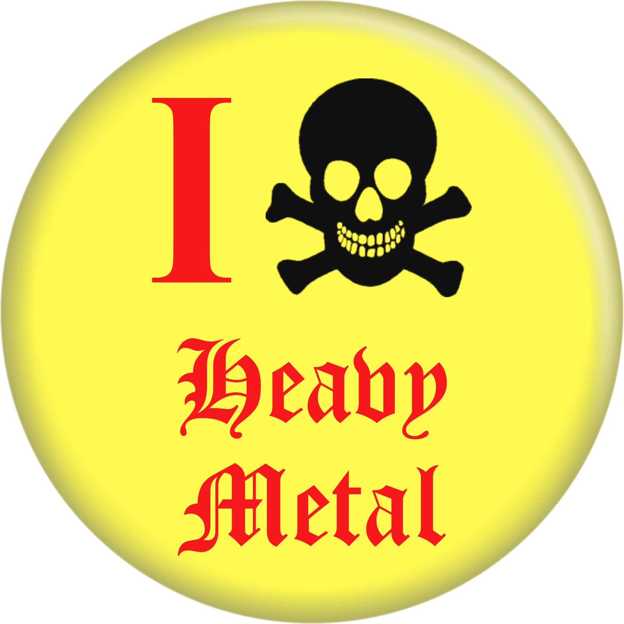 Pin-on Button - 1.25 Inch - "I [Hate] Heavy Metal"