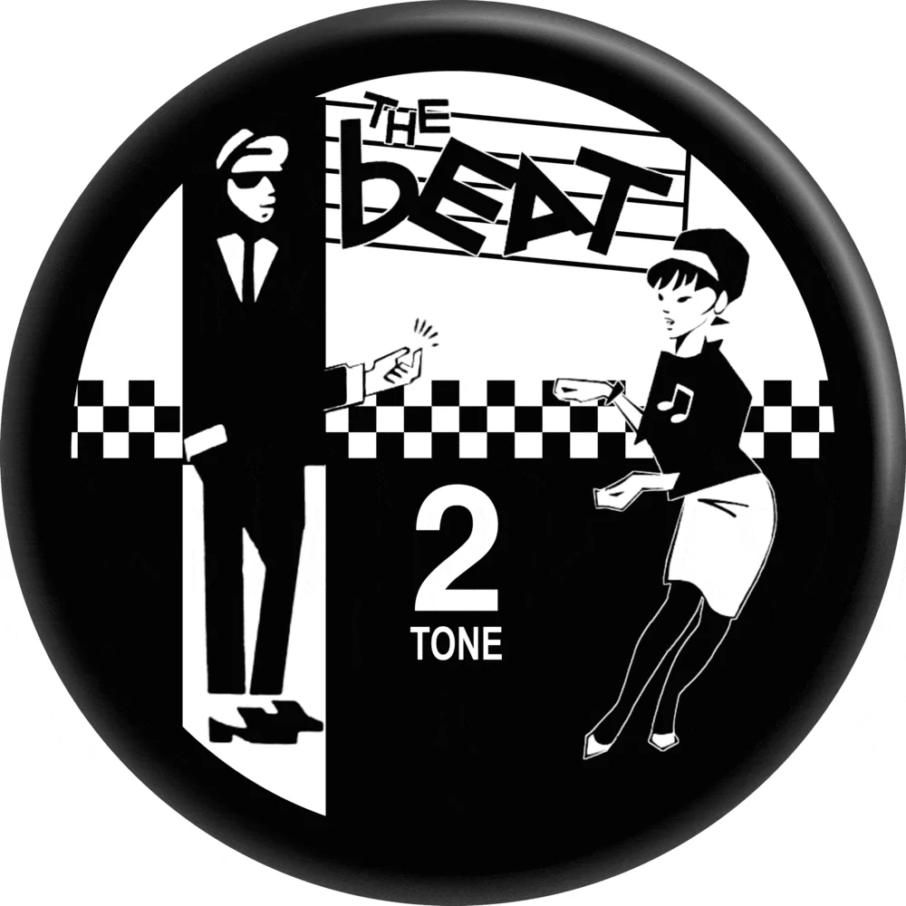 Pin-on Button - 1.5 Inch - Beat, The - 2 Tone Logo